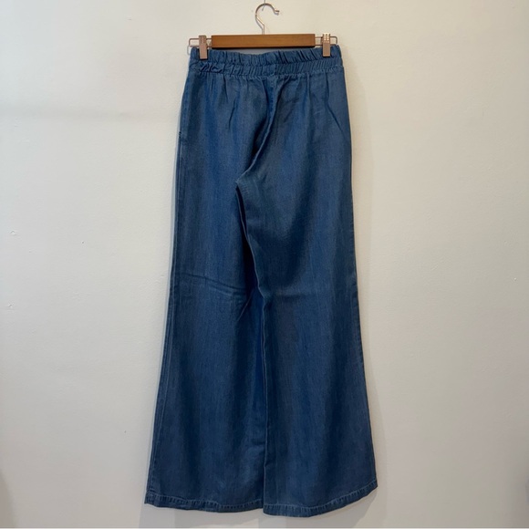 Splendid Chambray Denim Palazzo Wide Leg Pants - Picture 4 of 4